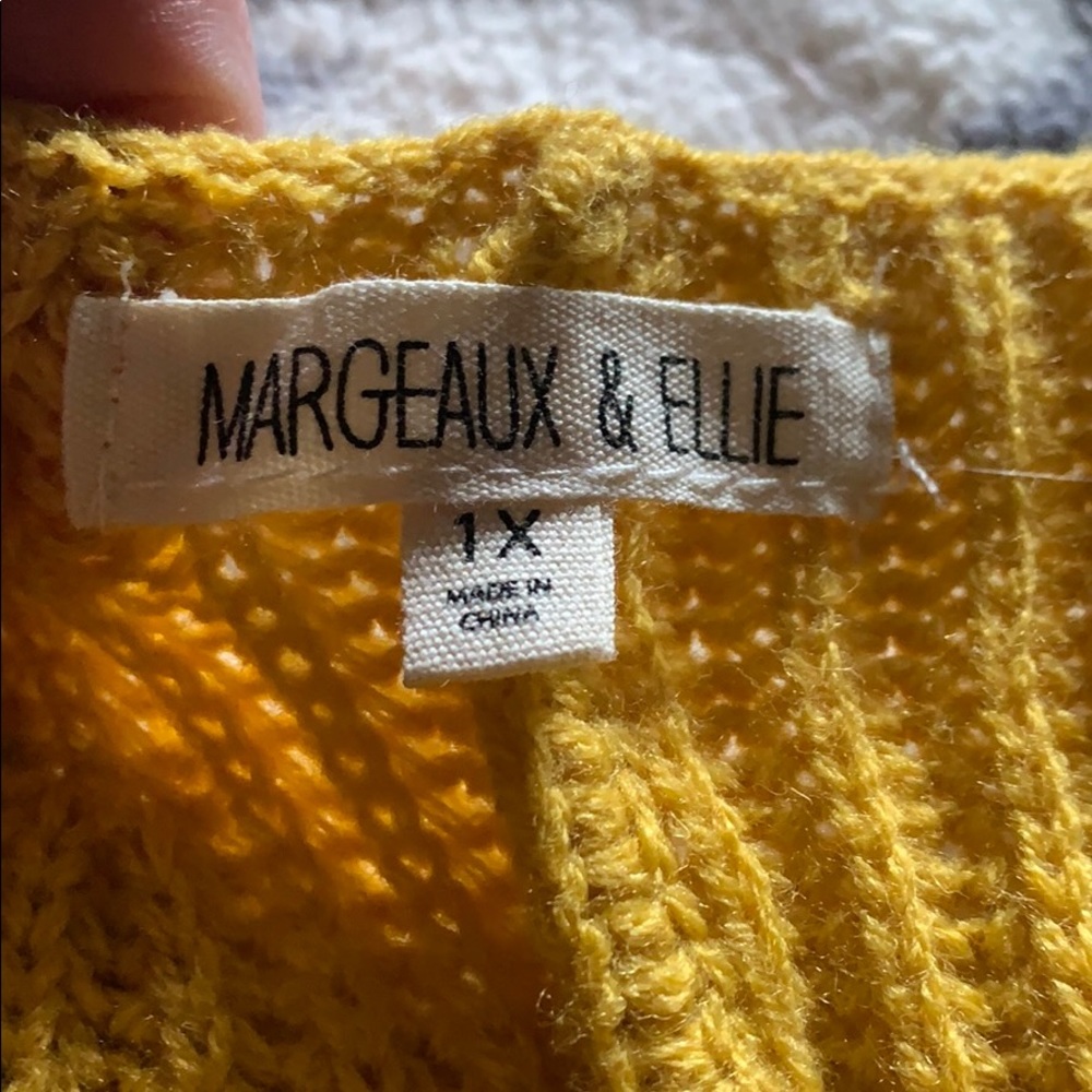 Mustard yellow knit sweater